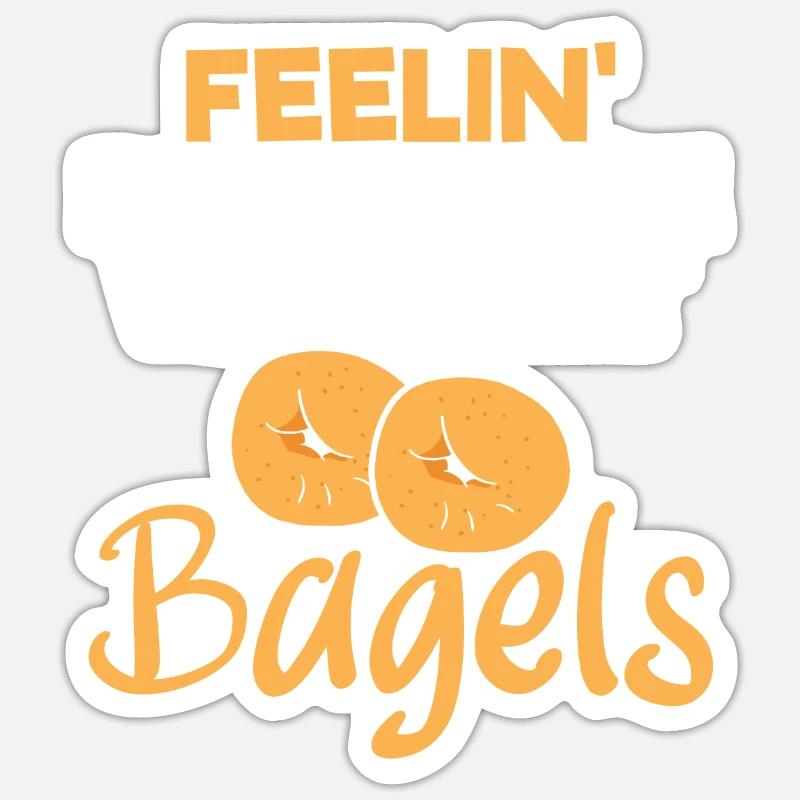Bagel Spruch Geschenk - Sticker Größe S (10 x 10 cm) - Mattweiß