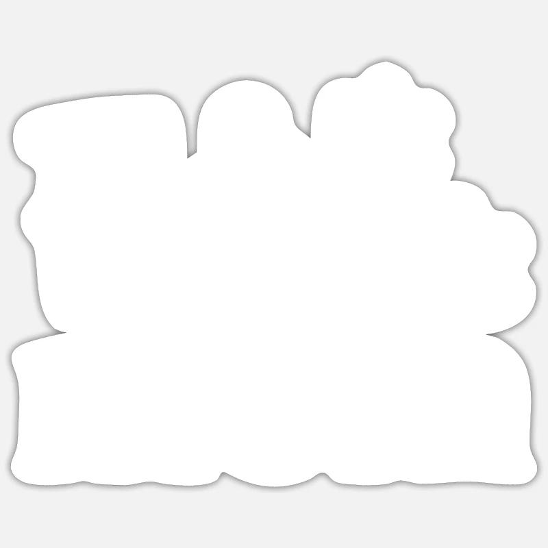 Maman de fourrure - Sticker taille S (10 x 10 cm) - blanc mat