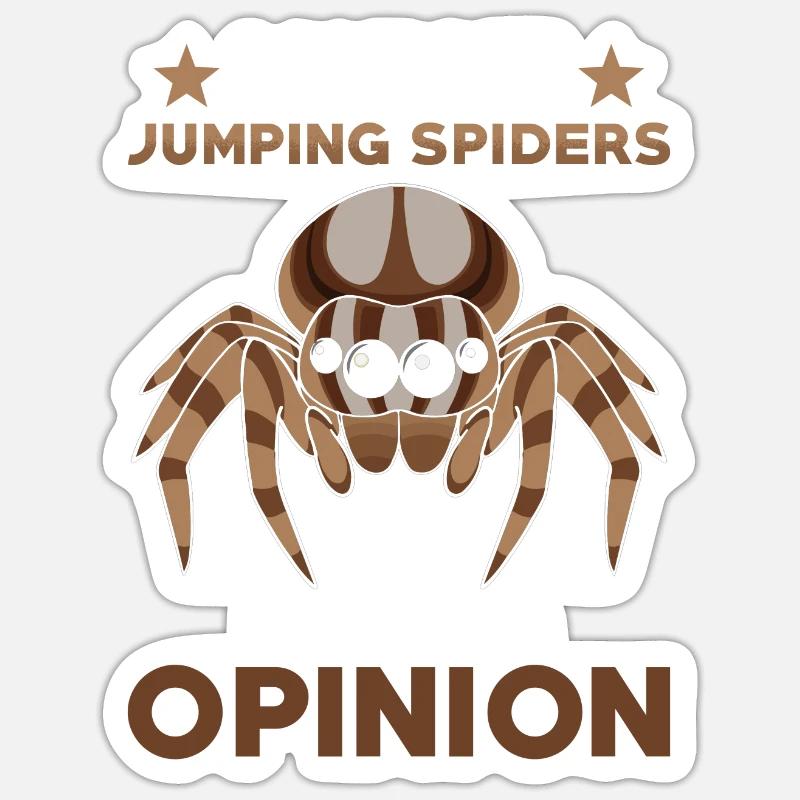 Jumping Spider Saying - Sticker size S (10 x 10 cm) - white matte
