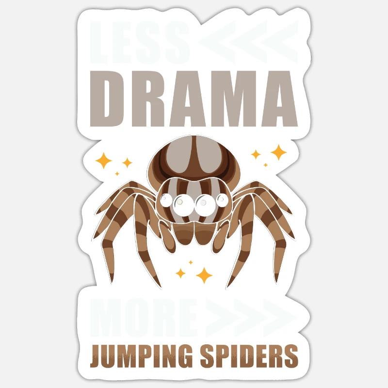 Dicton Jumping Spider - Sticker taille S (10 x 10 cm) - blanc mat