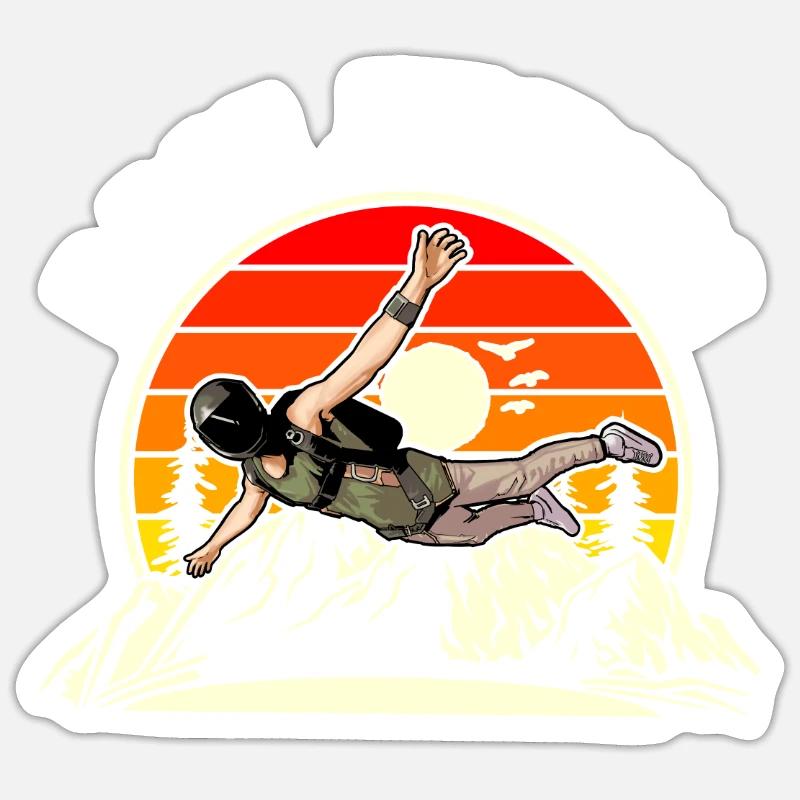 Base Jumping Sticker Größe S (10 x 10 cm)