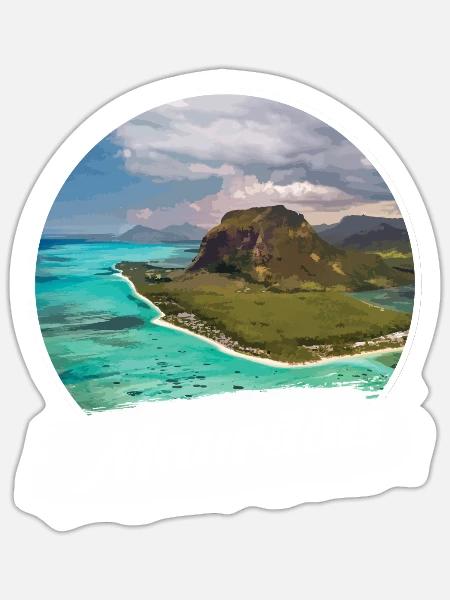 Mauritius Souvenir - Sticker size S (10 x 10 cm) - white matte