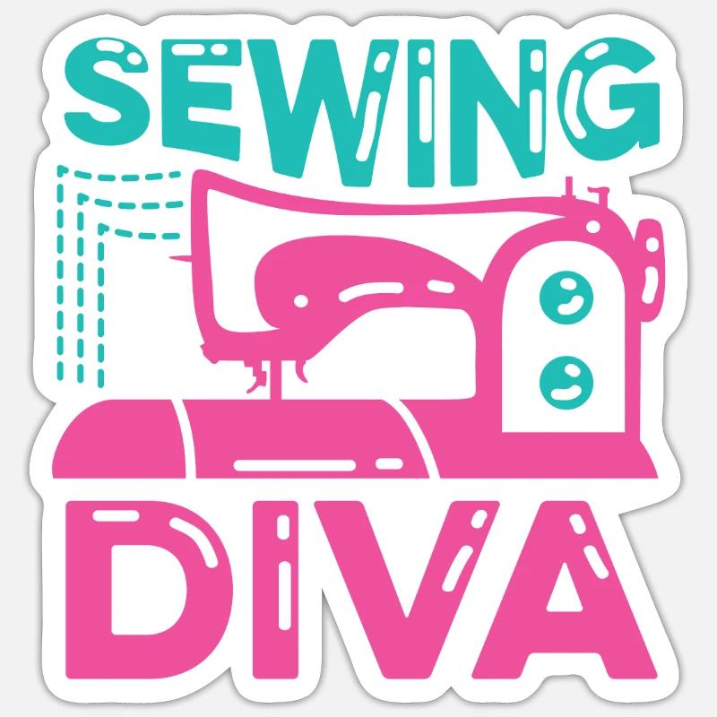 Nähdiva Sänger oder Performer Geschenk Sticker Größe S (10 x 10 cm)