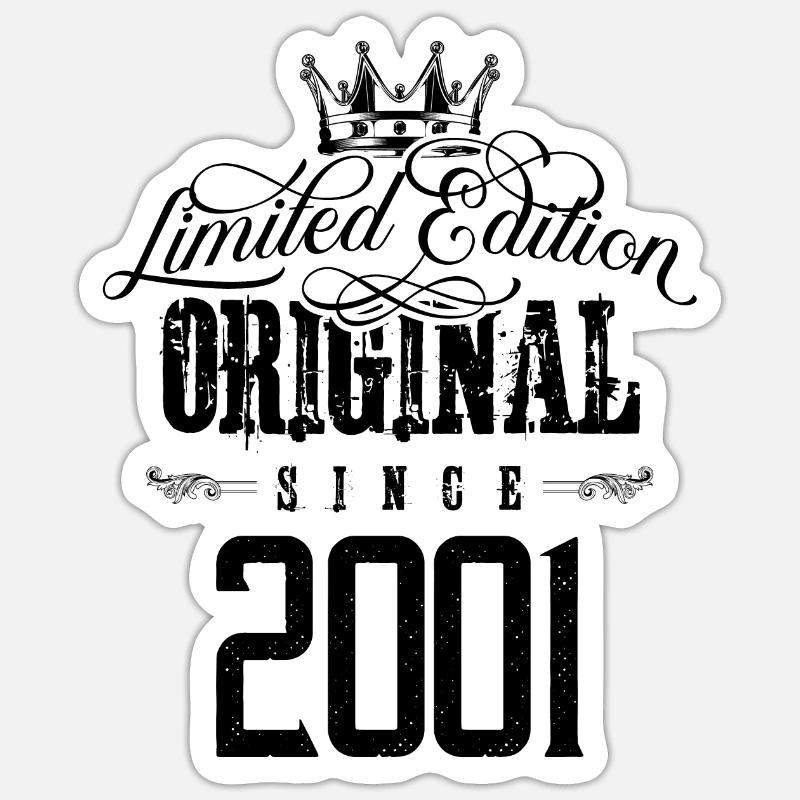 2001 limited edition - Sticker size S (10 x 10 cm) - white matte