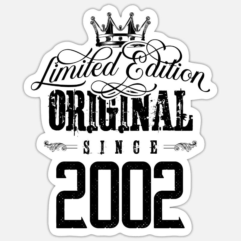 2002 limited edition - Sticker size S (10 x 10 cm) - white matte