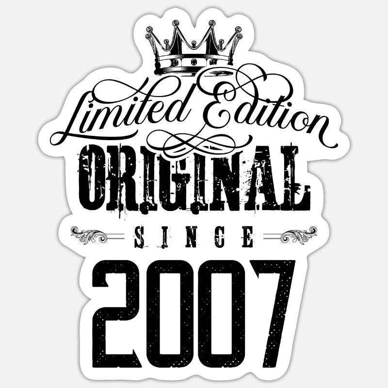 Édition limitée 2007 - Sticker taille S (10 x 10 cm) - blanc mat