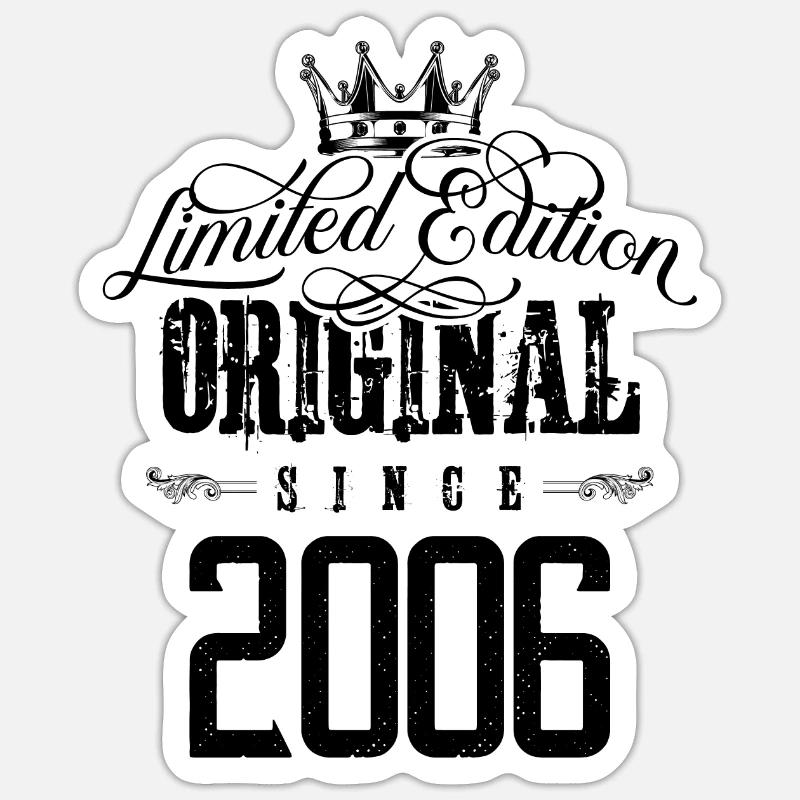 Édition limitée 2006 - Sticker taille S (10 x 10 cm) - blanc mat