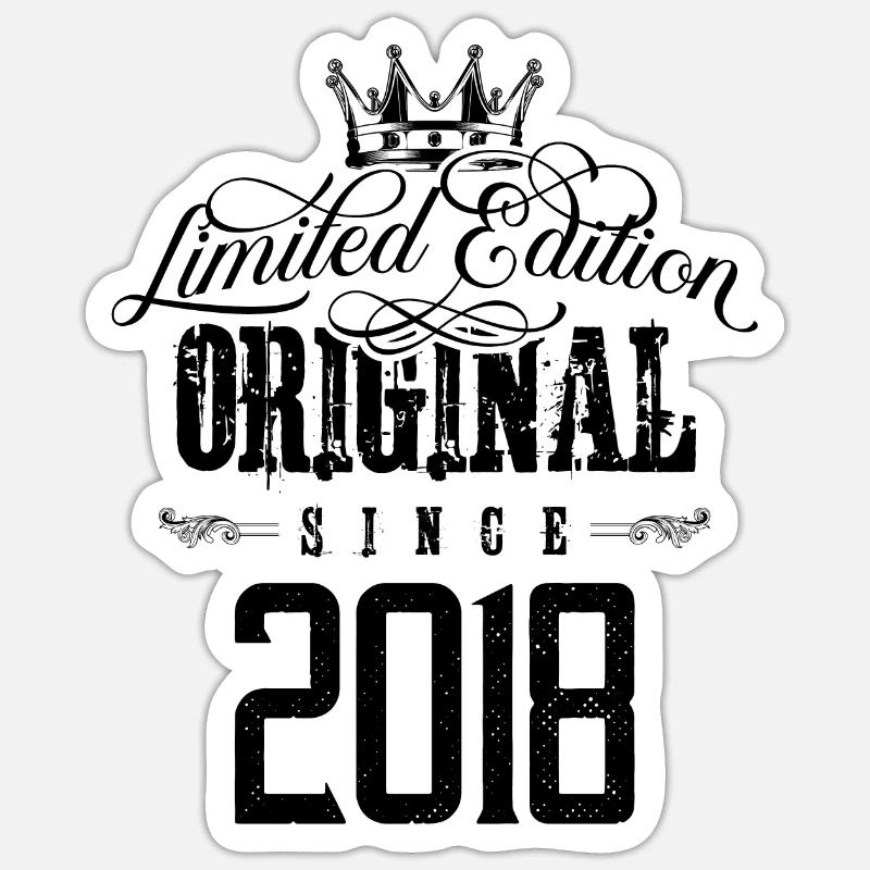 2018 limited edition - Sticker Größe S (10 x 10 cm) - Mattweiß