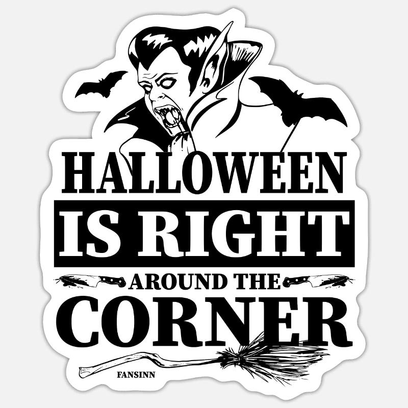 Vampire Halloween Gift - Sticker size S (10 x 10 cm) - white matte