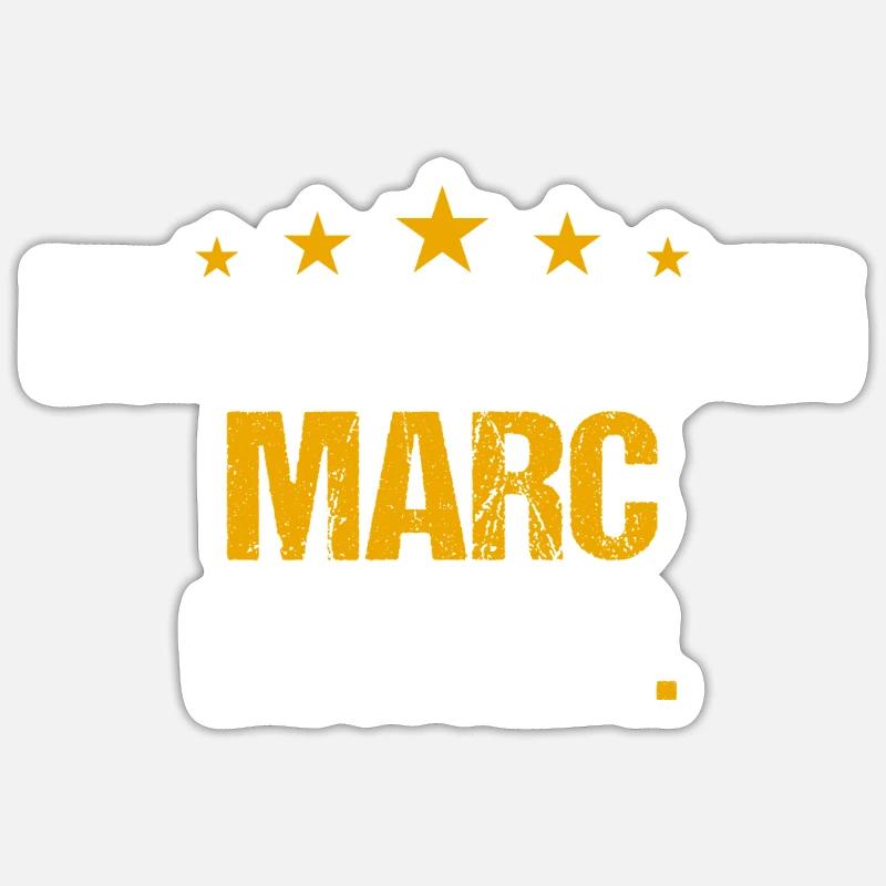 Lass das mal den Marc machen Name - Sticker Größe S (10 x 10 cm) - Mattweiß