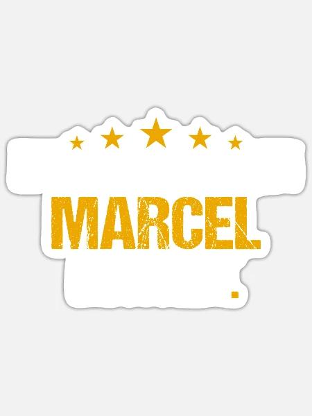 Lass das mal den Marcel machen Name - Sticker Größe S (10 x 10 cm) - Mattweiß