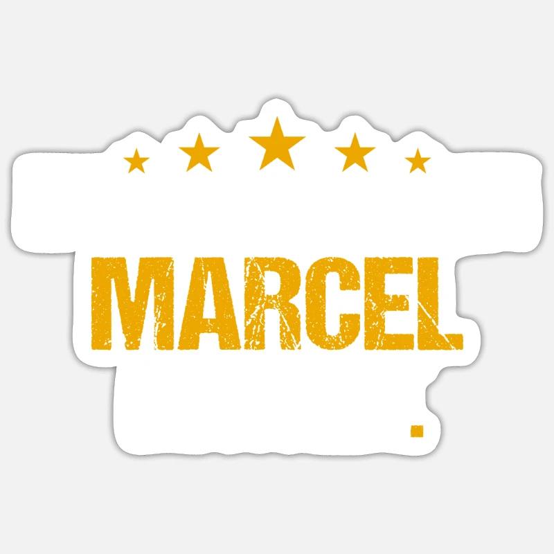Lass das mal den Marcel machen Name - Sticker Größe S (10 x 10 cm) - Mattweiß