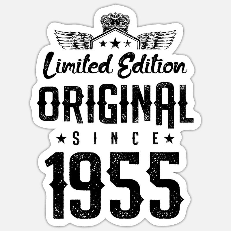 Édition limitée 1955 - Sticker taille S (10 x 10 cm) - blanc mat