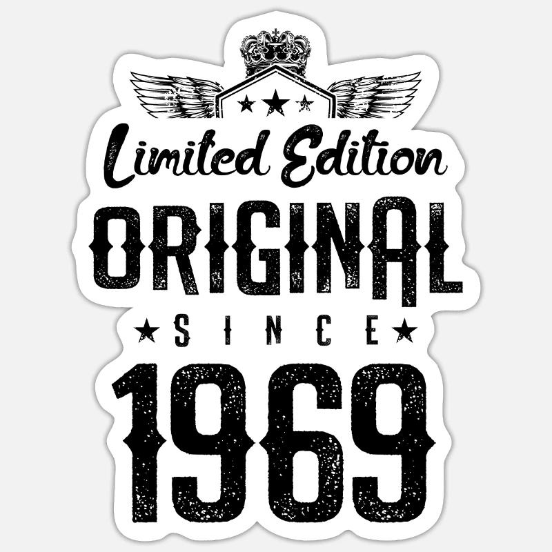 Édition limitée 1969 - Sticker taille S (10 x 10 cm) - blanc mat