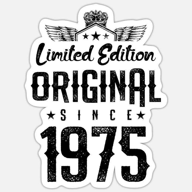 Édition limitée 1975 - Sticker taille S (10 x 10 cm) - blanc mat