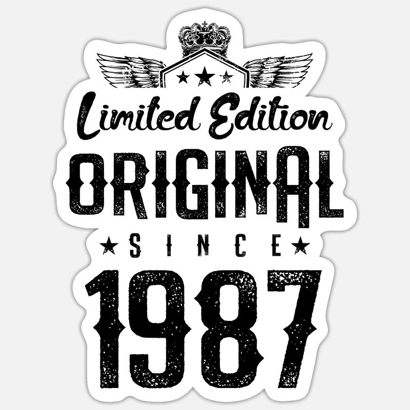 Édition limitée 1987 - Sticker taille S (10 x 10 cm) - blanc mat