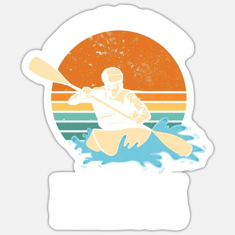 Scouting Is For Beginners Whitewater Kayaking - Sticker Größe S (10 x 10 cm) - Mattweiß