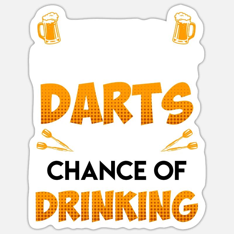 Wochenend Vorhersage Darts Sticker Größe S (10 x 10 cm)