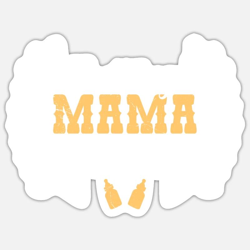 Zwillinge Mama Zwillingsmama 2023 Mutter Mama - Sticker Größe S (10 x 10 cm) - Mattweiß