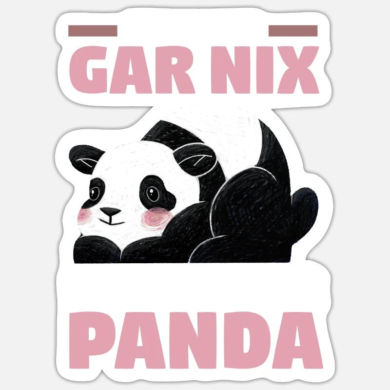 Panda - Sticker Größe S (10 x 10 cm) - Mattweiß