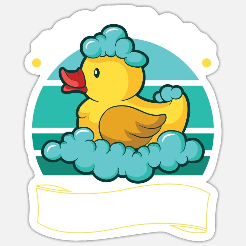 Rubber Duck Ducks Bird Hunt Duck lover Gift Idea - Sticker size S (10 x 10 cm) - white matte