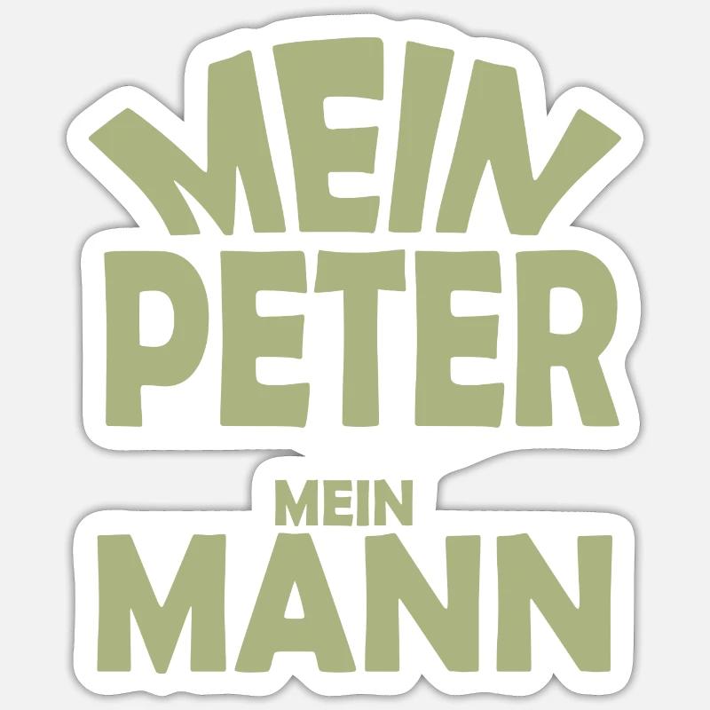 Peter Mann Geschenk Geschenkidee - Sticker Größe S (10 x 10 cm) - Mattweiß