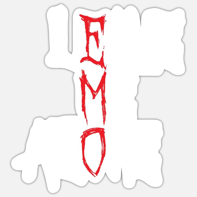 Lass mich | in Ruhe Emo Kleidung | Emocore-| Emo Musik - Sticker Größe S (10 x 10 cm) - Mattweiß