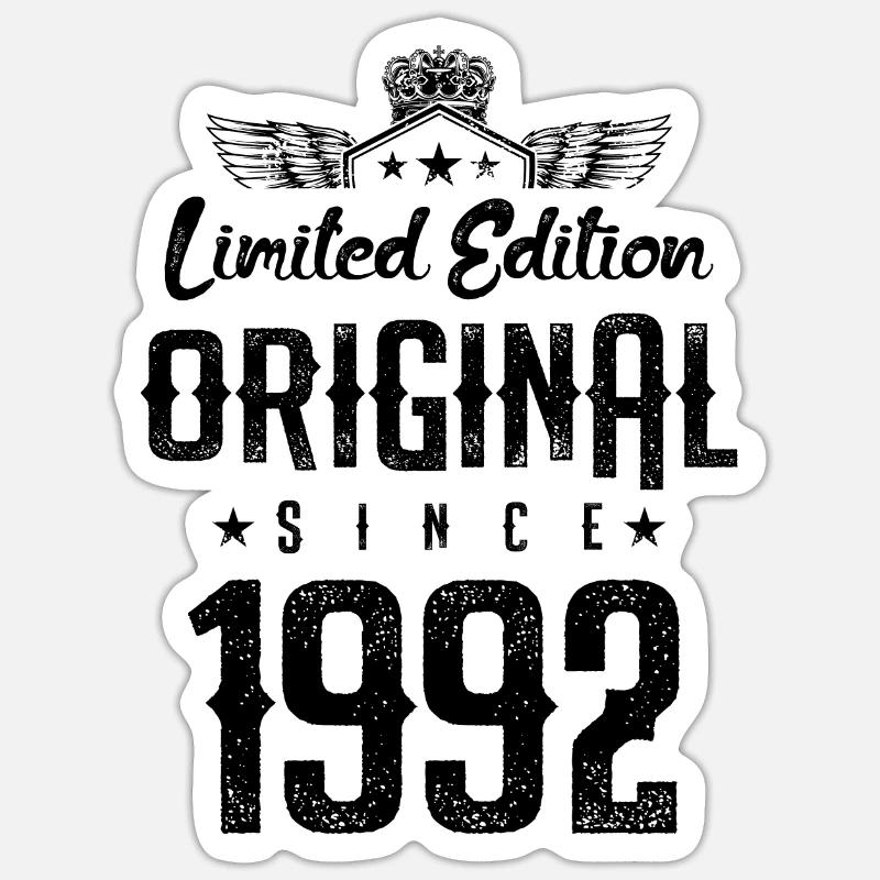 Édition limitée 1992 - Sticker taille S (10 x 10 cm) - blanc mat