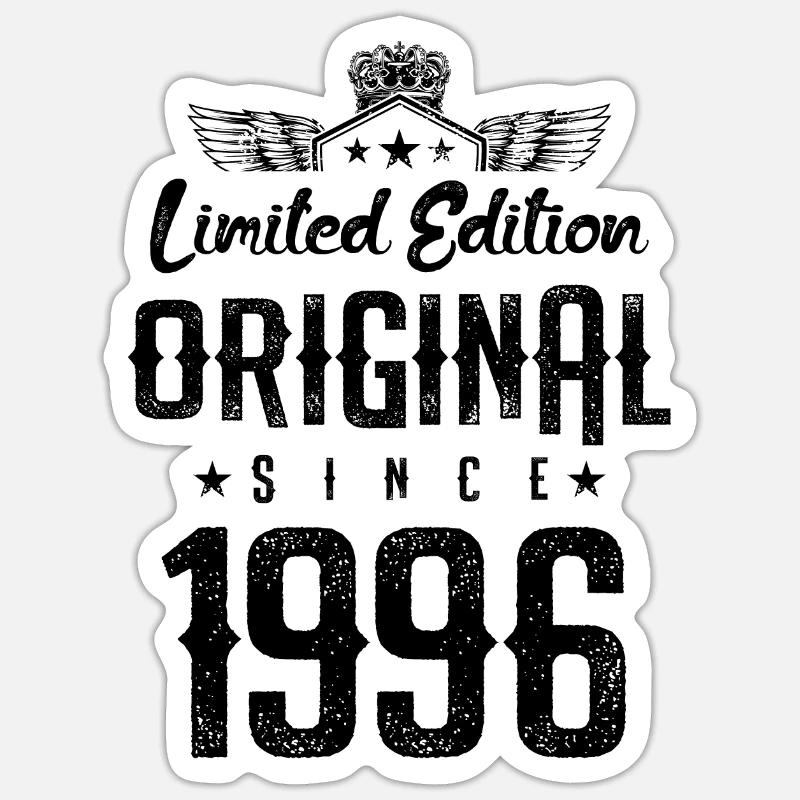 Édition limitée 1996 - Sticker taille S (10 x 10 cm) - blanc mat