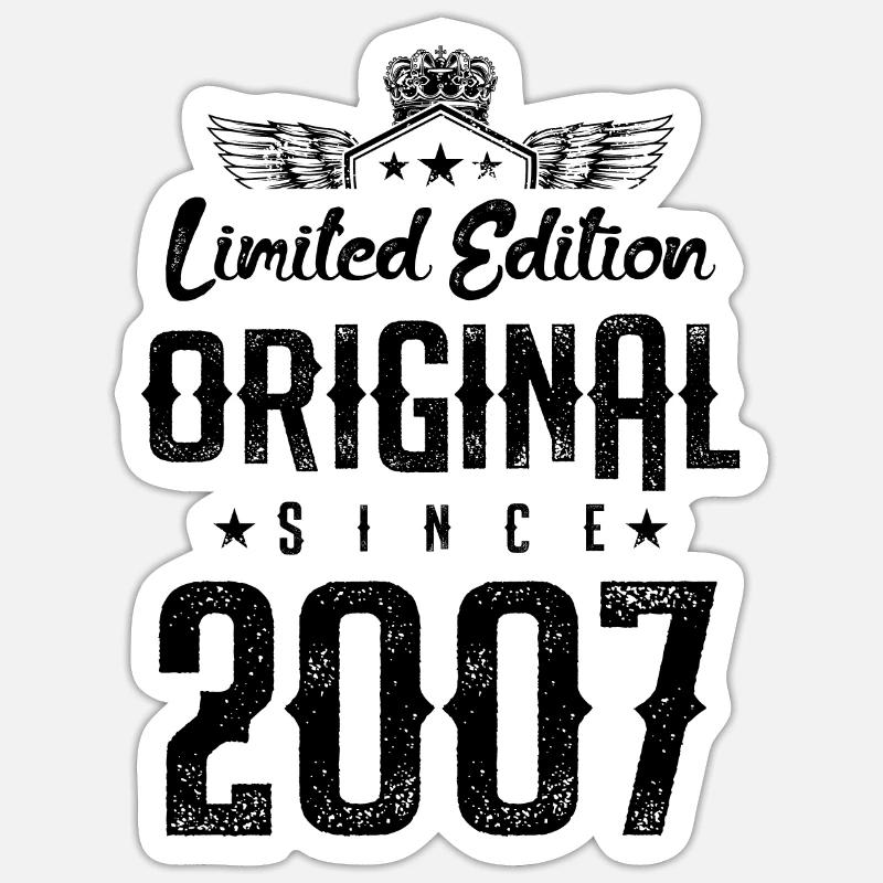 Édition limitée 2007 - Sticker taille S (10 x 10 cm) - blanc mat