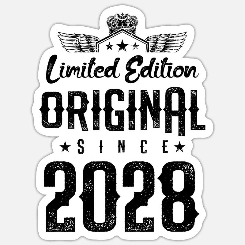 Édition limitée 2028 - Sticker taille S (10 x 10 cm) - blanc mat