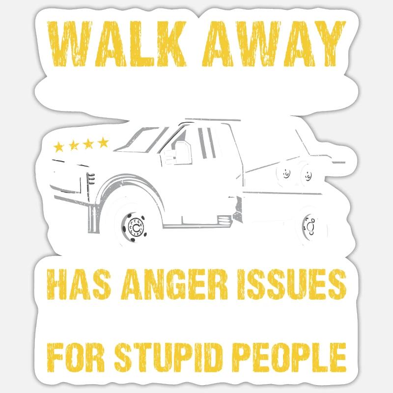 Éloignez-vous De l’aversion sérieuse pour les gens stupides Sticker taille S (10 x 10 cm)