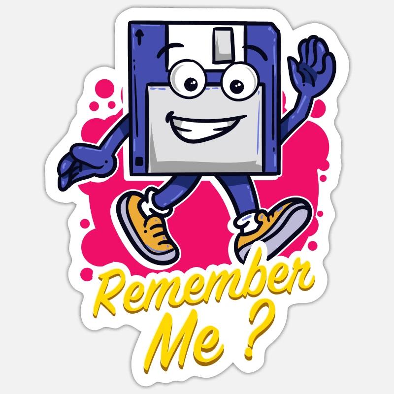 Programmer Retro-diskette Floppy disc - Sticker size S (10 x 10 cm) - white matte