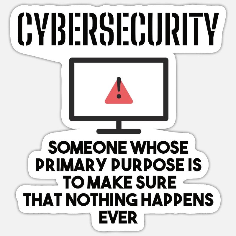 Cybersecurity - IT-Sicherheit Informatiker Sticker Größe S (10 x 10 cm)