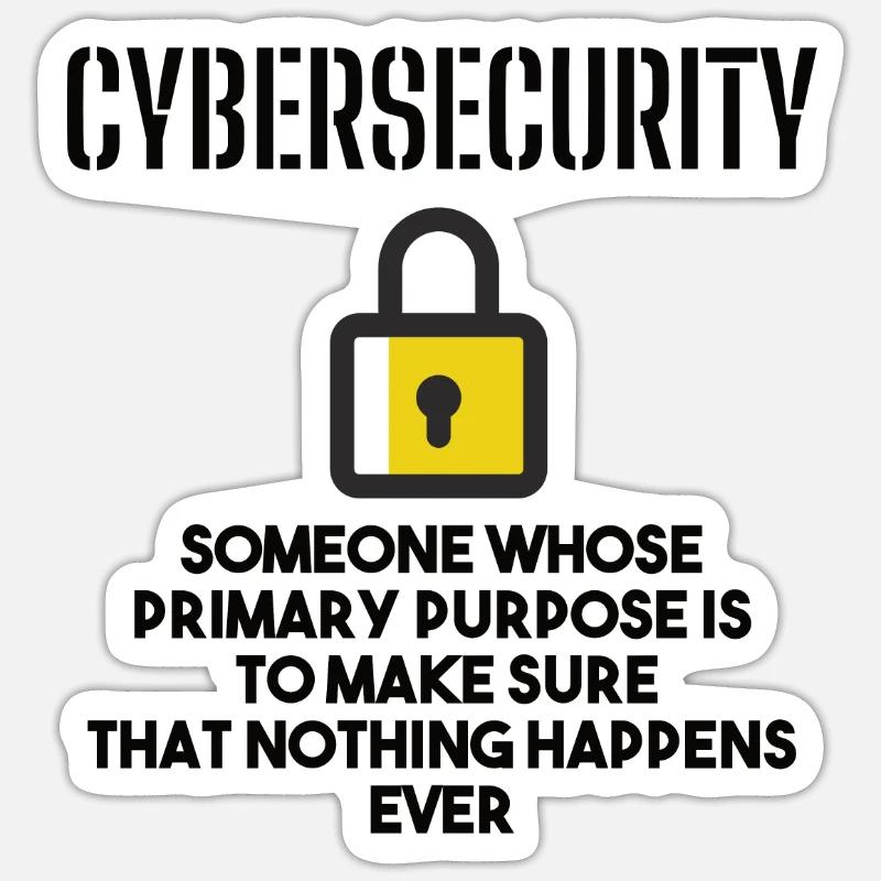 Cybersecurity - IT-Sicherheit Informatiker - Sticker Größe S (10 x 10 cm) - Mattweiß