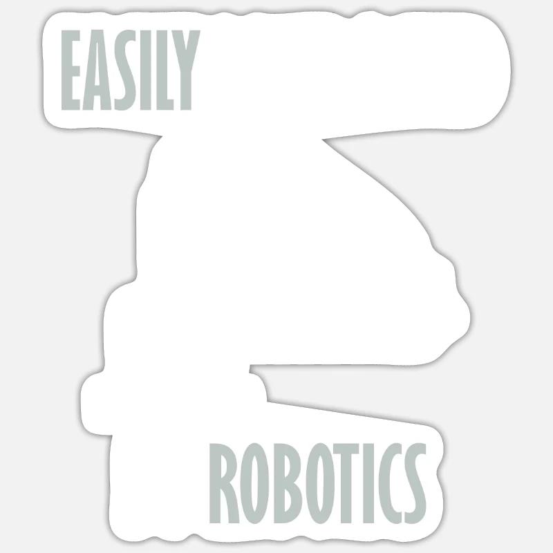 Abgelenkt von Robots Programming Coder Engineer Sticker Größe S (10 x 10 cm)