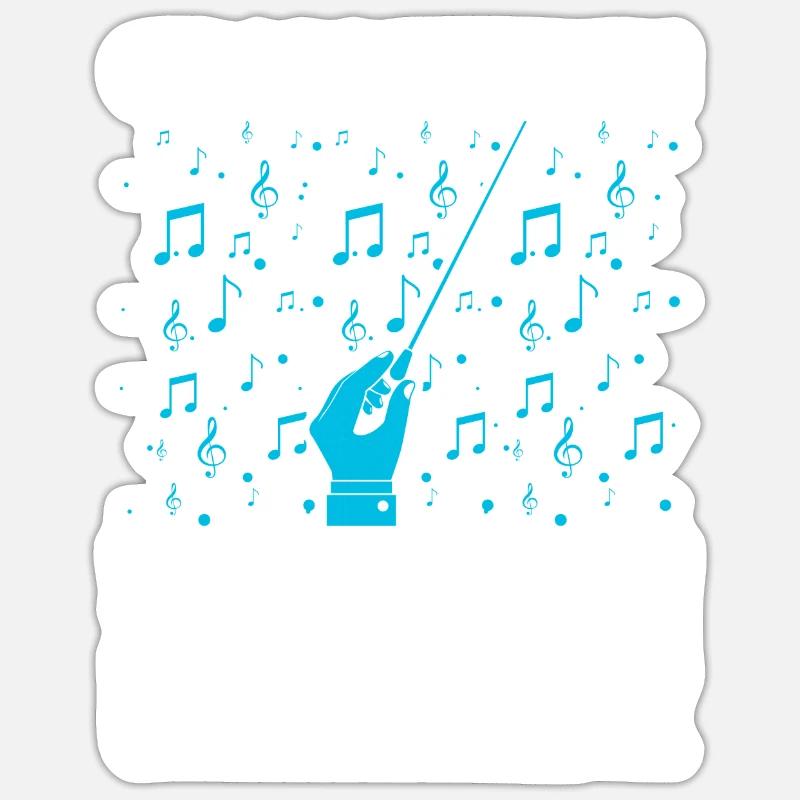 Chorleiterin Beruf Chorleitung Geschenk - Sticker Größe S (10 x 10 cm) - Mattweiß