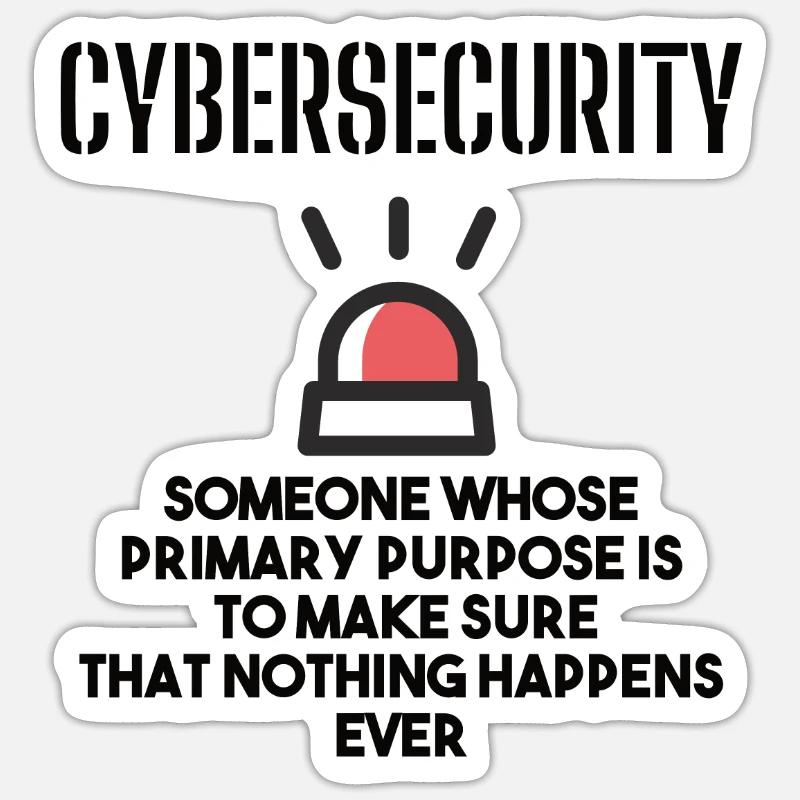 Cybersecurity - IT-Sicherheit Informatiker - Sticker Größe S (10 x 10 cm) - Mattweiß