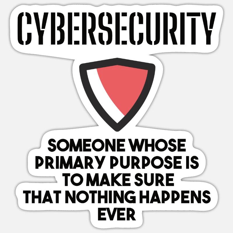 Cybersecurity - IT-Sicherheit Informatiker Sticker Größe S (10 x 10 cm)