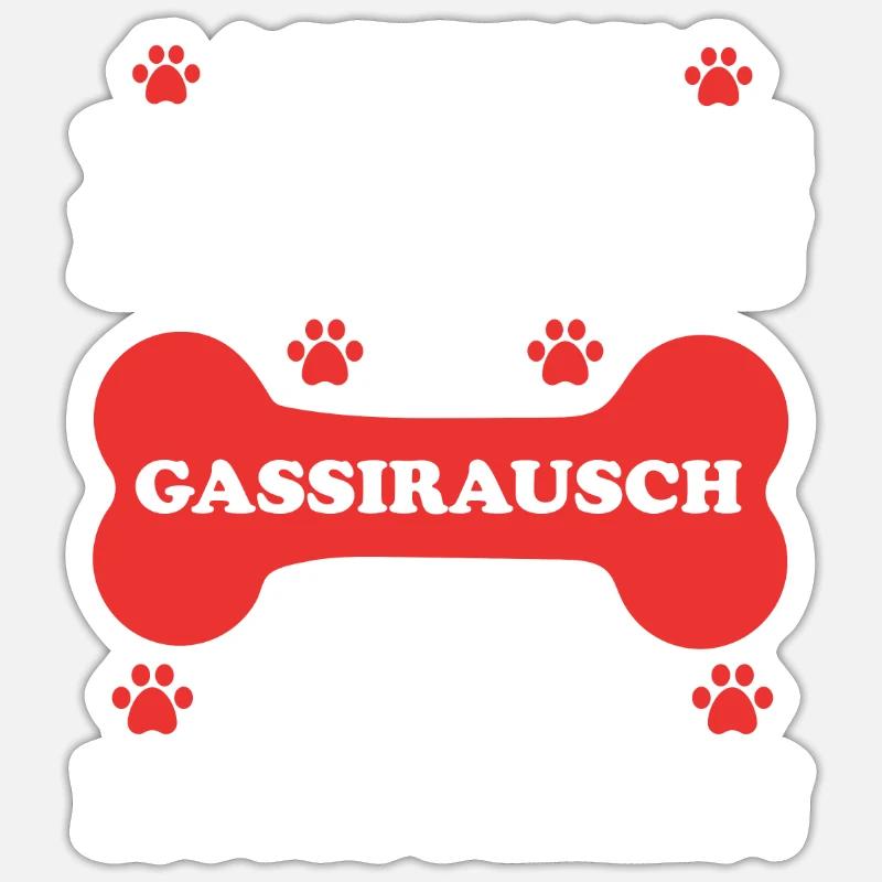 Frauchen Hund Hunde Geschenk - Sticker Größe S (10 x 10 cm) - Mattweiß
