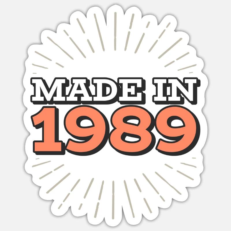 Made in - Sticker taille S (10 x 10 cm) - blanc mat
