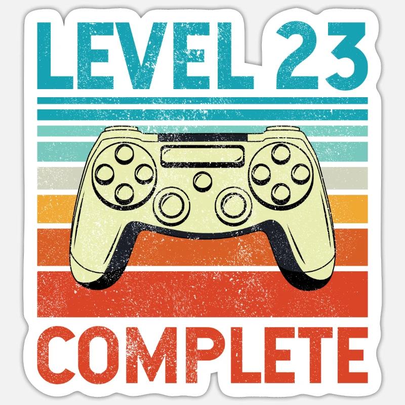 Level 23 Complete - Sticker size S (10 x 10 cm) - white matte