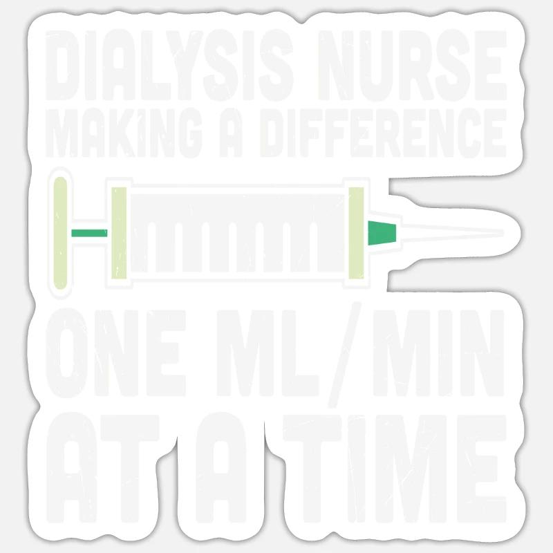Dialyseschwester macht einen Unterschied Ein ml / min bei Sticker Größe S (10 x 10 cm)