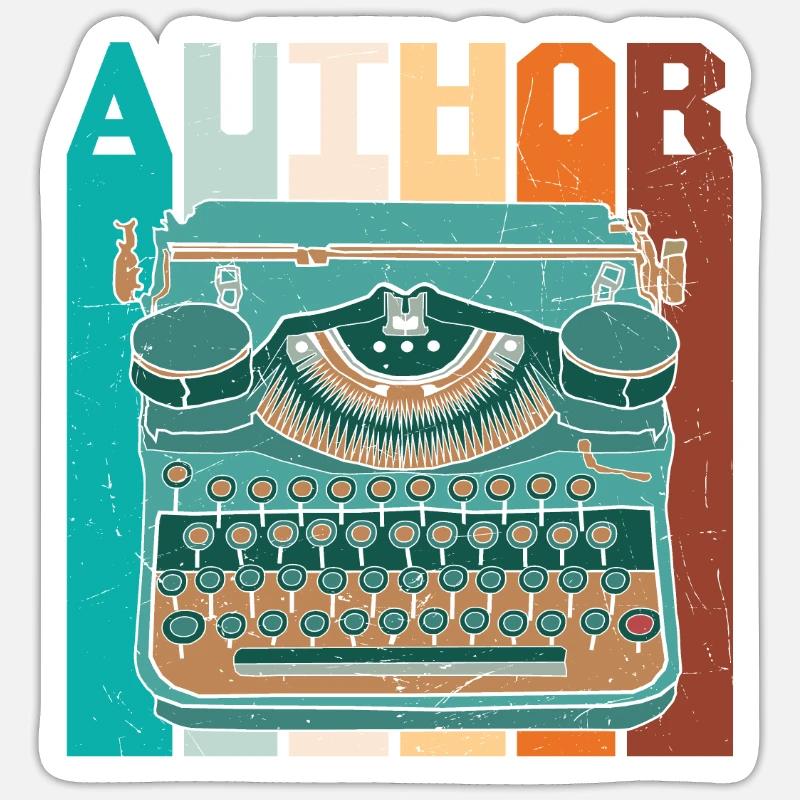 Author Retro Sticker size S (10 x 10 cm)