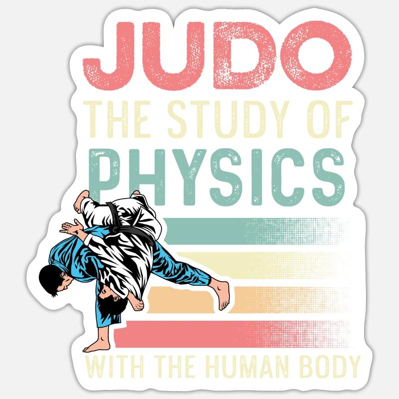 Studium der Physik Schwarzer Gürtel Geschenk Sticker Größe S (10 x 10 cm)