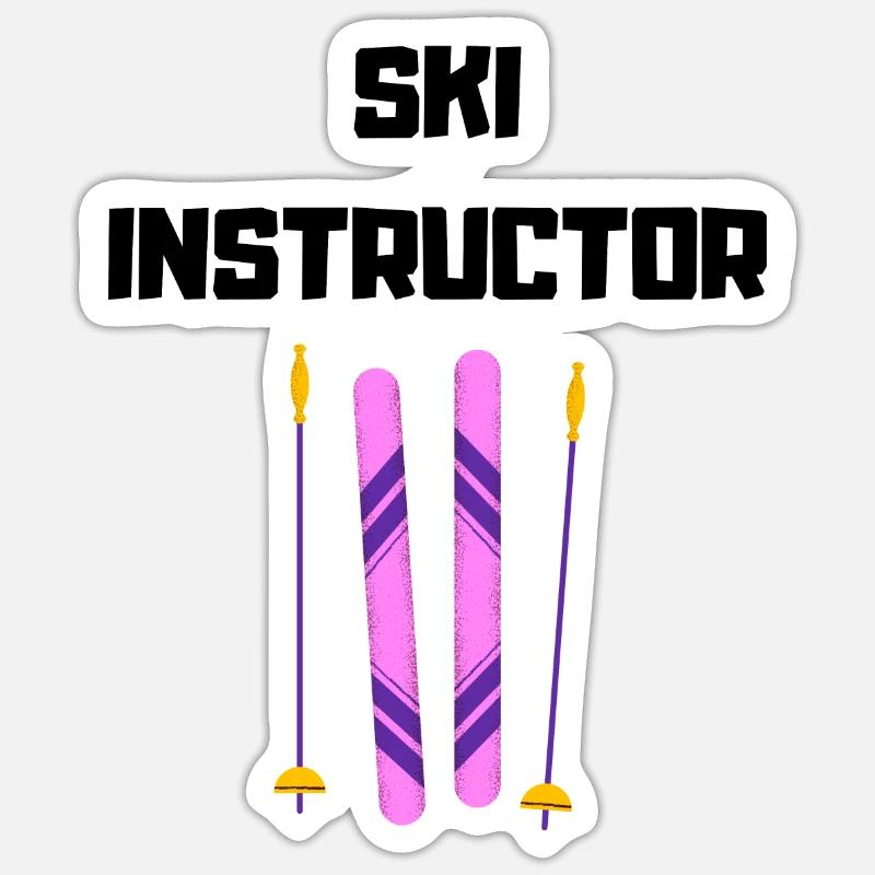 Ski Instructor Sticker size S (10 x 10 cm)
