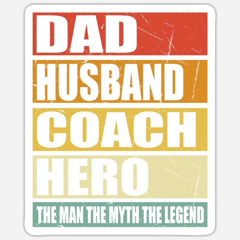 Vater Ehemann Trainer Held Sticker Größe S (10 x 10 cm)