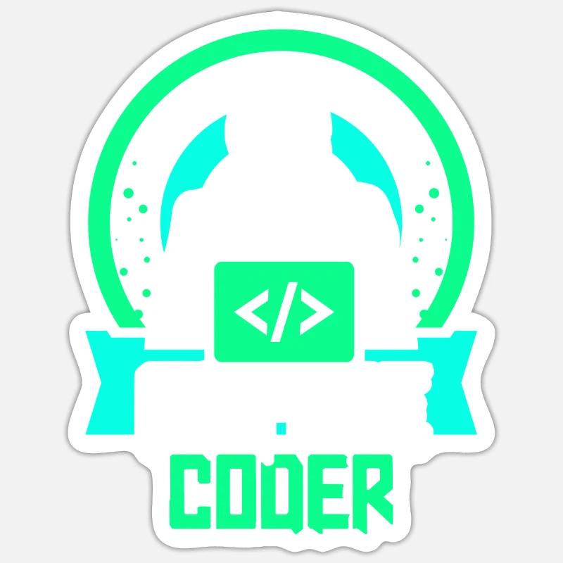 Code du programmeur de codage du futur codeur Sticker taille S (10 x 10 cm)