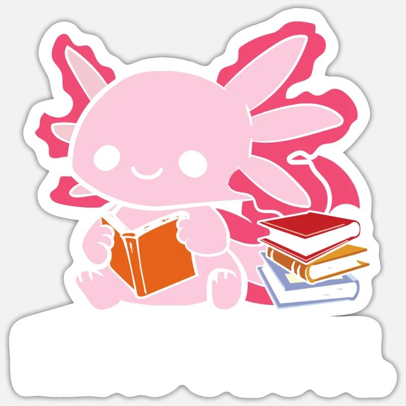 Readolotl Sticker size S (10 x 10 cm)