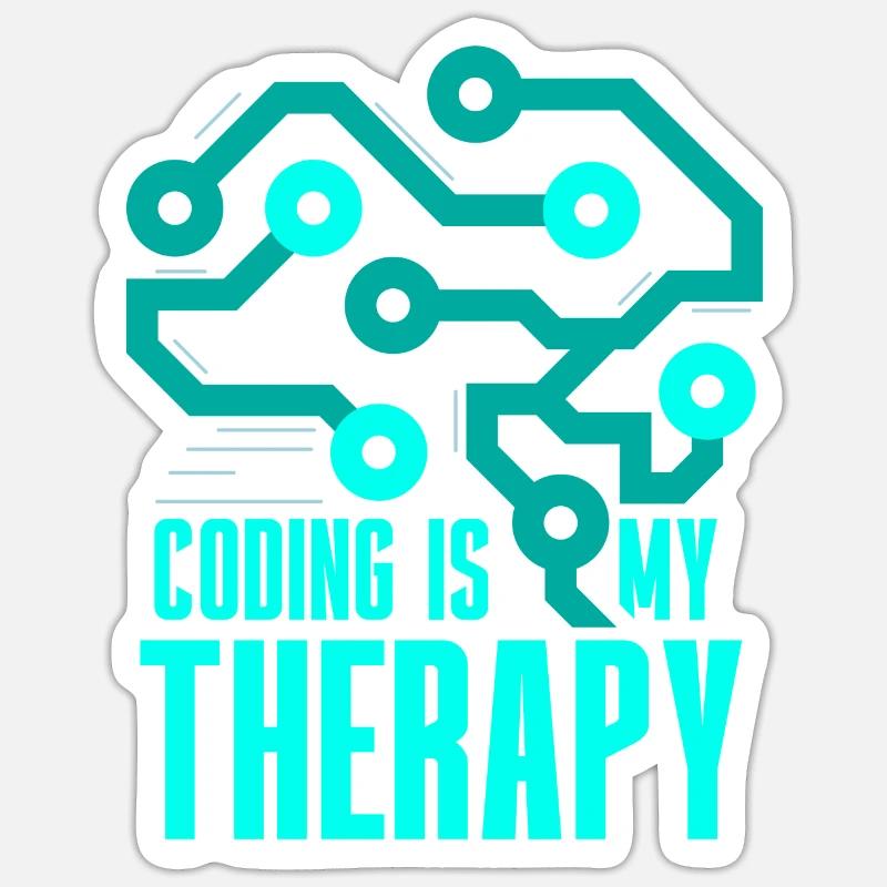 La programmation est mon codeur de codage de thérapie Sticker taille S (10 x 10 cm)